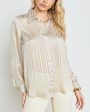 Taupe Stripe Argo Blouse Online Hot Sale