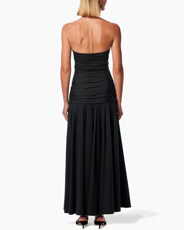 Black Halter Neck Midi Dress on Sale