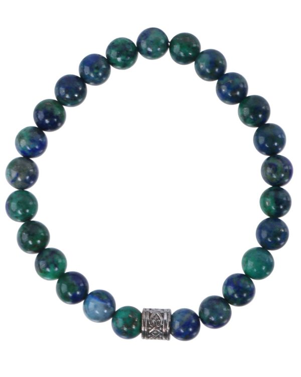 Azurite Blue and Green Celtic Beaded Bracelet on Sale